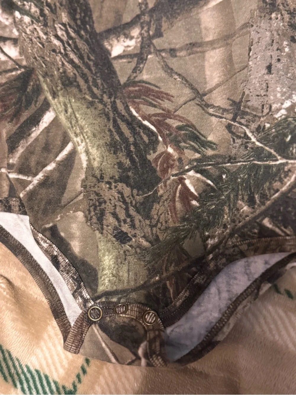 Bass Pro Shops Baby Camo One-Piece Bodysuit - Green/Brown